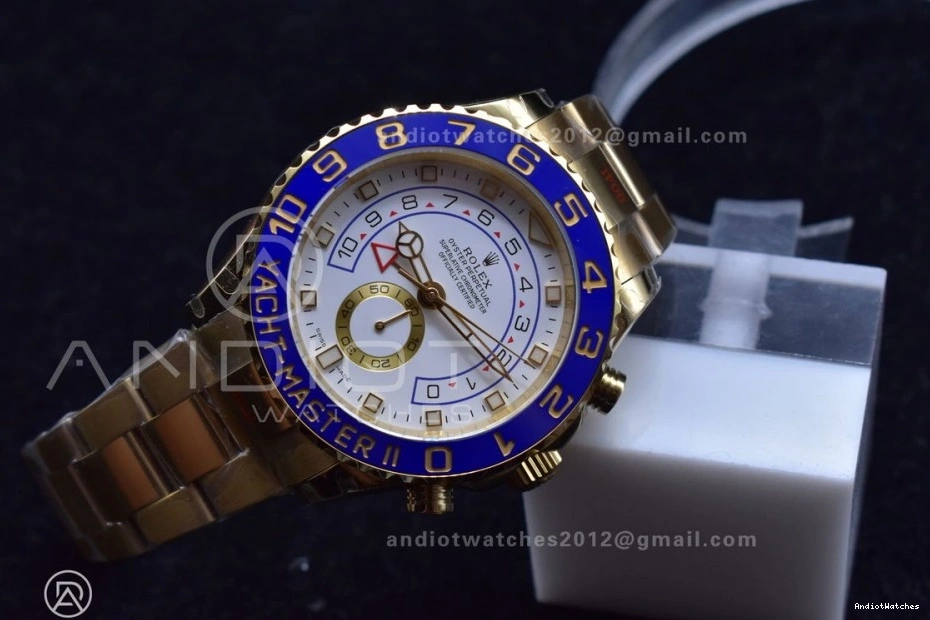 on YG 116688 Bracelet KF YachtMaster Dial 1:1 White YG Comfortable A Edition II 1218 Best 0714